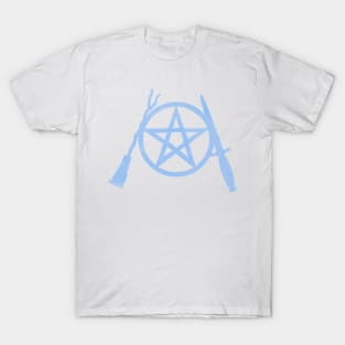 Light Blue Pent, Besom and Blade T-Shirt